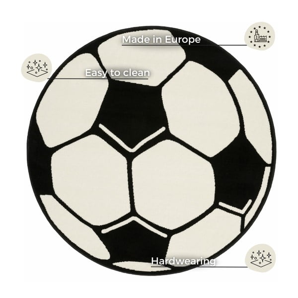 Covor pentru copii Hanse Home Football, ⌀ 100 cm-image-3