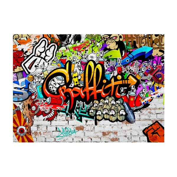 Tapet format mare Bimago Colourful Graffiti, 350 x 245 cm