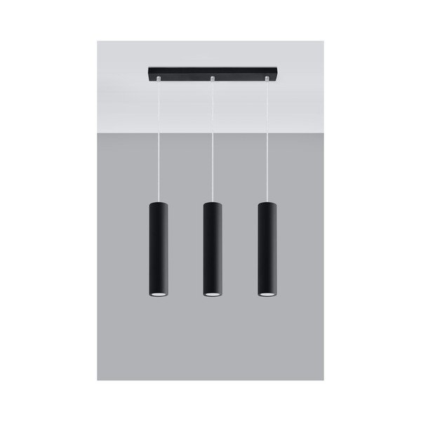 Lustră neagră din metal Castro – Sollux-image-2