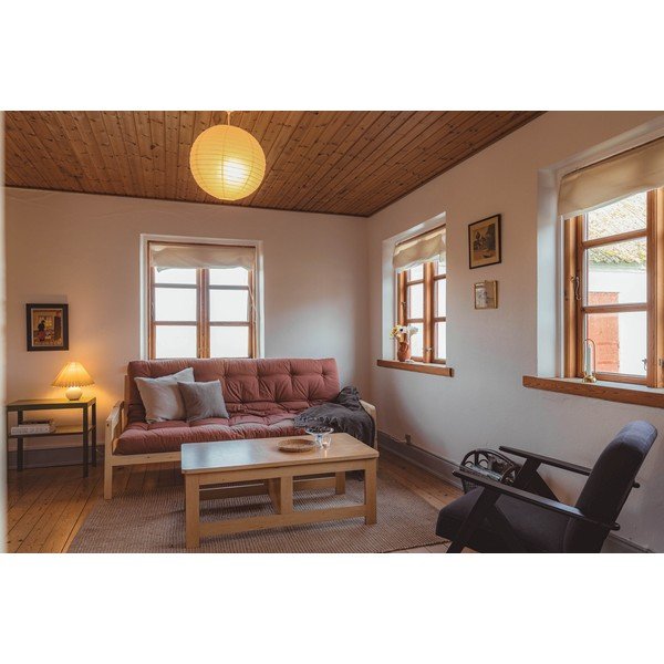 Canapea extensibilă maro roșcat 204 cm Grab - Karup Design-image-1