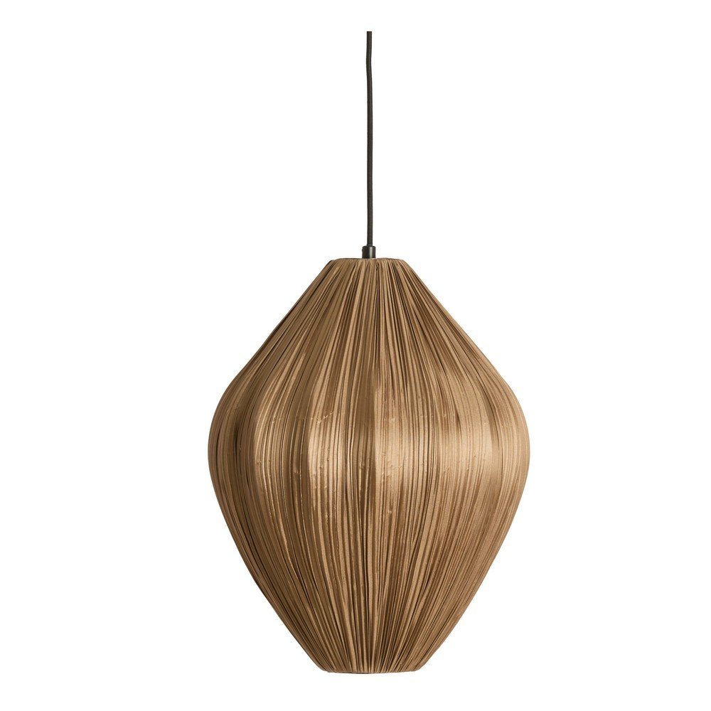 Lustră maro cu abajur textil ø 12 cm Verita – Light &amp; Living