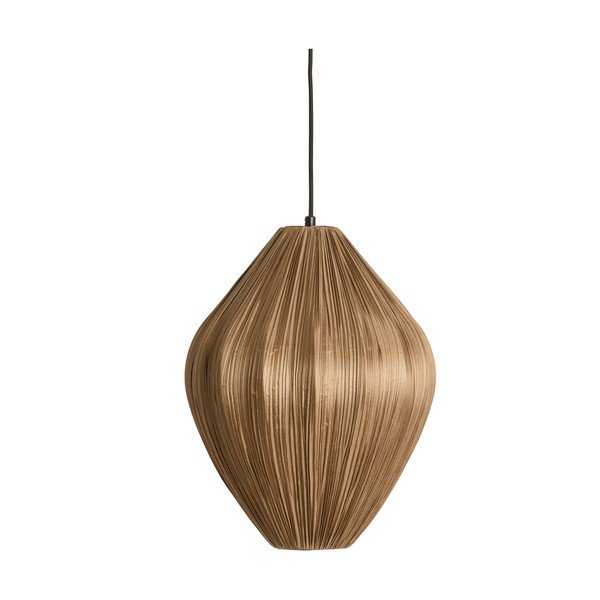 Lustră maro cu abajur textil ø 12 cm Verita – Light & Living