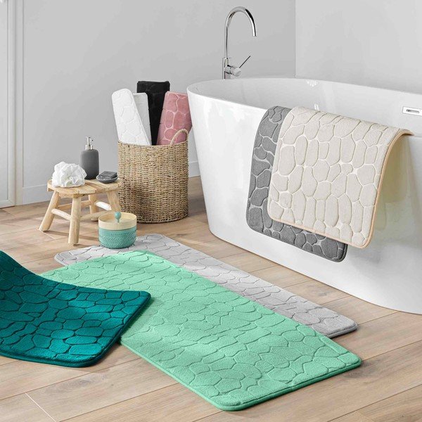 Covoraș de baie bej din material textil 50x120 cm Ricochet – douceur d'intérieur-image-2