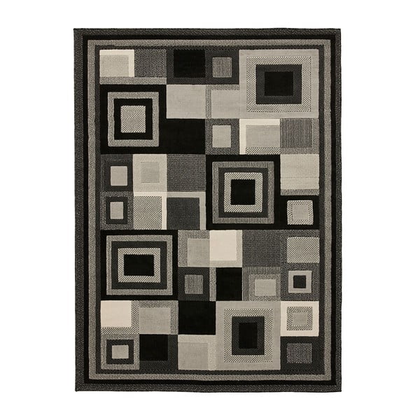 Covor Think Rugs Hudson, 80 x 150 cm, negru - gri
