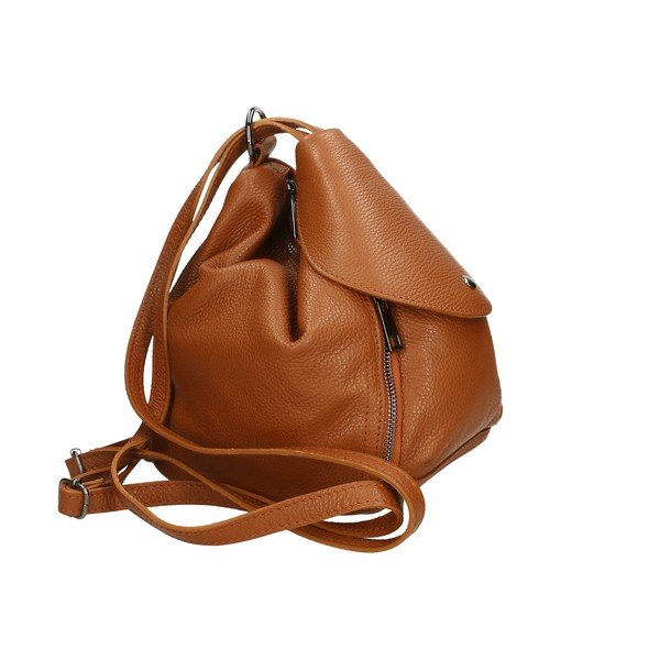 Rucsac din piele maro Chicca Borse-image-2
