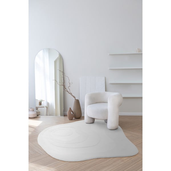 Covor alb din lână 150x150 cm Olsen – Asiatic Carpets-image-1