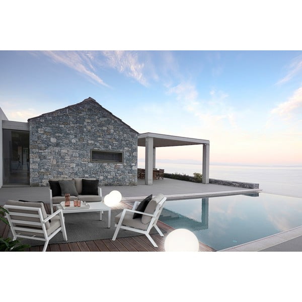 Set mobilier de grădină alb din aluminiu pentru 4 persoane Harley   – Bizzotto-image-1