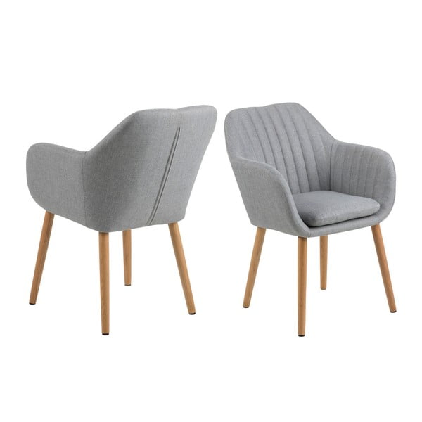 Scaun dining Actona Emilia, gri deschis-image-3