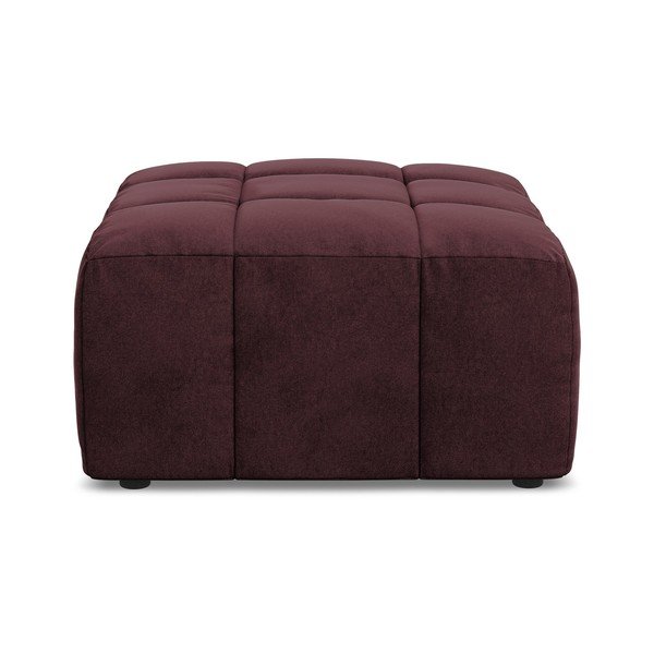 Taburet burgundy cu tapițerie din catifea Aloha – Makamii