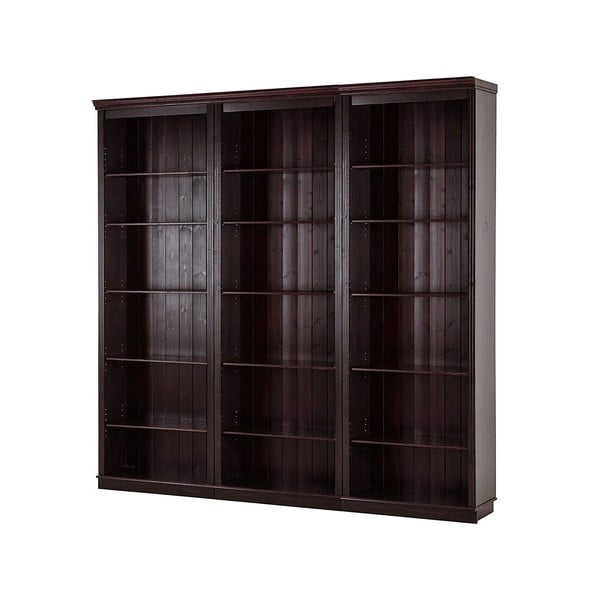 Bibliotecă maro din lemn de pin 222x223 cm Anita – Støraa-image-2
