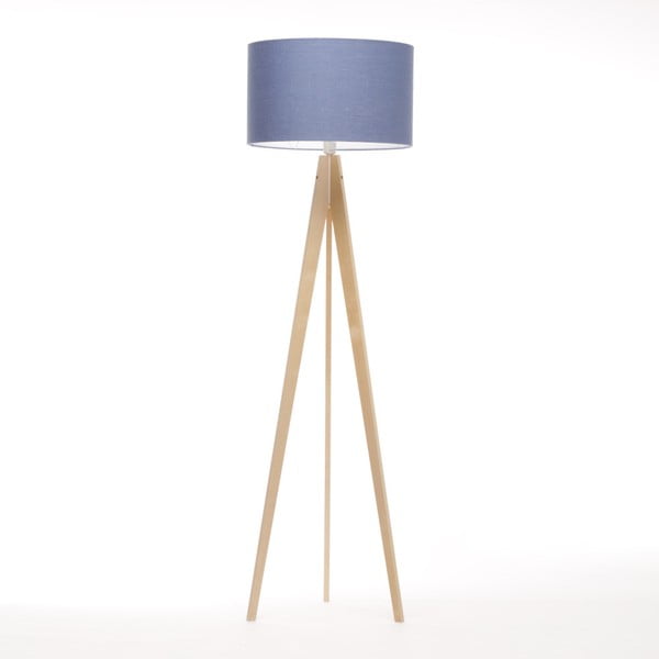 Lampadar 4room Artist, mesteacăn natur, 150 cm, albastru 