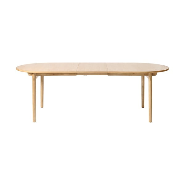 Masă de dining extensibilă cu aspect de lemn de stejar 100x190 cm Carno – Unique Furniture-image-4