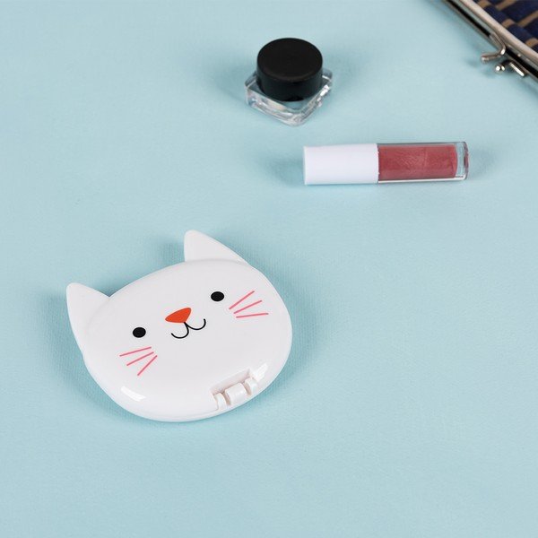 Oglindă cosmetică de mărire 7,5x8 cm Cookie the Cat – Rex London-image-1