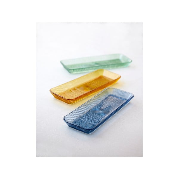 Platou  portocaliu din sticlă 14x38 cm Kusintha – Bitz-image-3