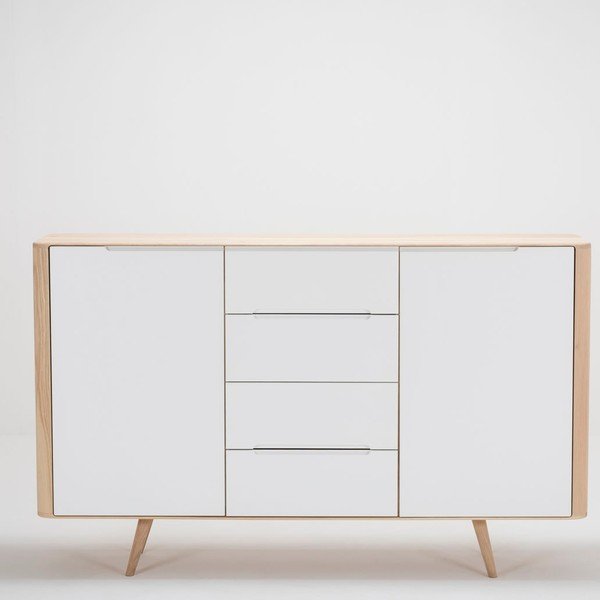 Comodă din lemn de stejar Gazzda Ena Two, 180 x 110 cm-image-3