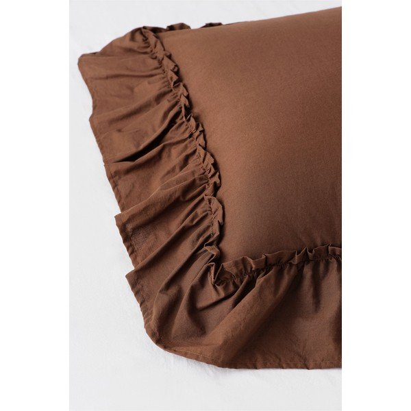 Lenjerie de pat maro din bumbac organic pentru pat de o persoană 150x200 cm Juliette – Ellos Home-image-4