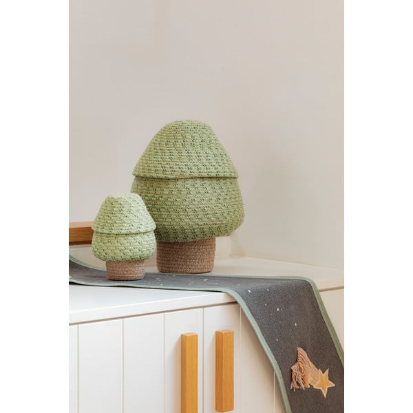Coș de jucării pentru copii verde din material textil ø 25x36 cm Big Tree – Lorena Canals-image-1