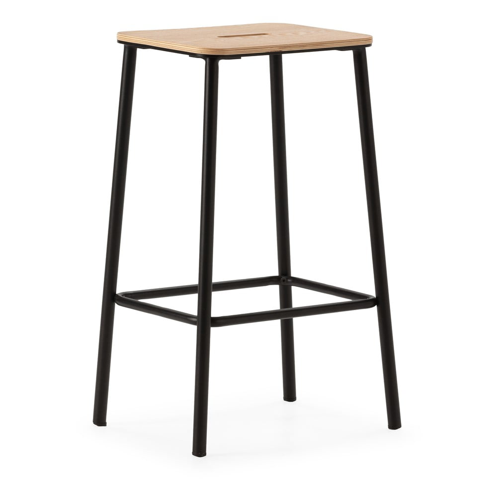 Scaune de bar negre 2 buc. (înălțime șezut 65 cm) Abba – Marckeric