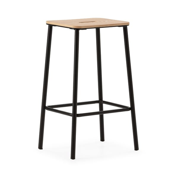 Set de scaune de bar negru 2 buc. (înălțime șezut 65 cm) Abba – Marckeric