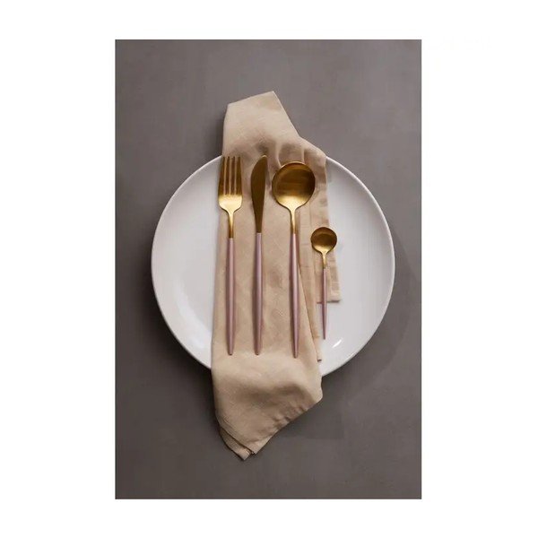 Tacâmuri din oțel inoxidabil auriu 16 buc. Avie – Premier Housewares-image-1