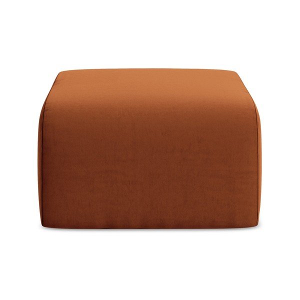 Taburet teracotă cu tapițerie din catifea Lani – Makamii-image-2