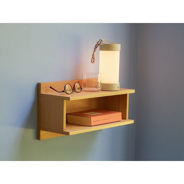 Raft în culoare naturală etajat cu aspect de lemn de stejar 40 cm Misty – Hübsch-image-1