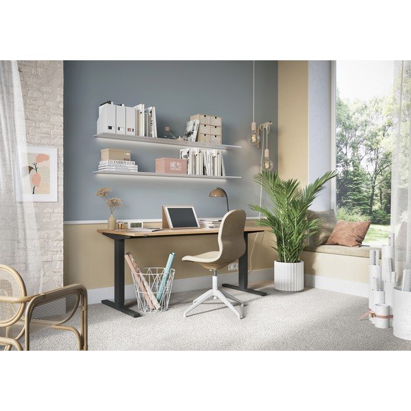 Birou cu blat cu aspect de lemn de stejar cu înălțime ajustabilă electric 80x160 cm Lissabon – Germania-image-1