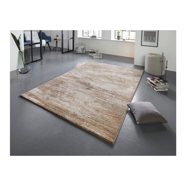 Covor Elle Decoration Arty Trappes, 160 x 230 cm, maro - crem-image-1
