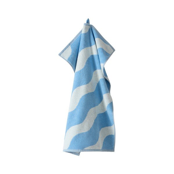 Prosop alb/albastru deschis din bumbac 50x70 cm Waves – Jotex-image-2