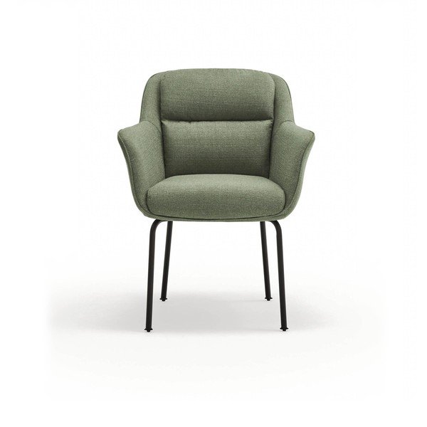 Scaun de living verde cu cotiere tapițat Sadira – Teulat-image-2