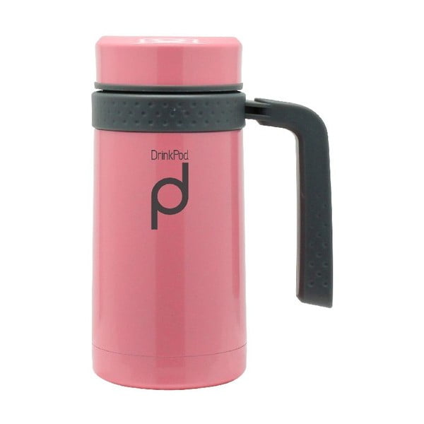 Cană termică roz Pioneer Drinkpod , 450 ml
