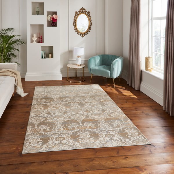 Covor auriu-grej 160x235 cm Imperial Gold – Think Rugs-image-1