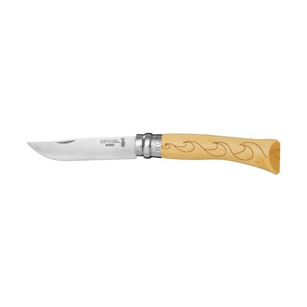 Cuțit pliabil cu model valuri Opinel Nature N°07