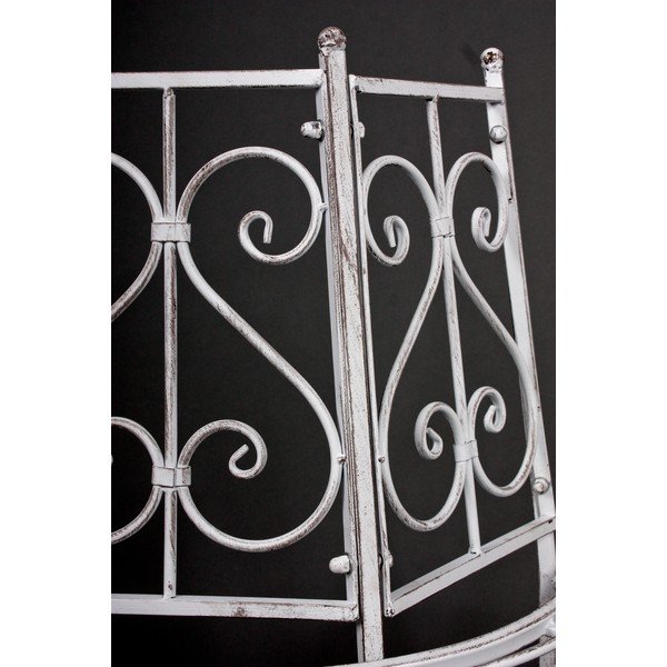 Bancă de grădină albă din metal Varda – Garden Pleasure-image-2