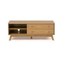 Comodă TV în culoare naturală cu aspect de lemn de stejar 130x50 cm Kensal – Woodman
