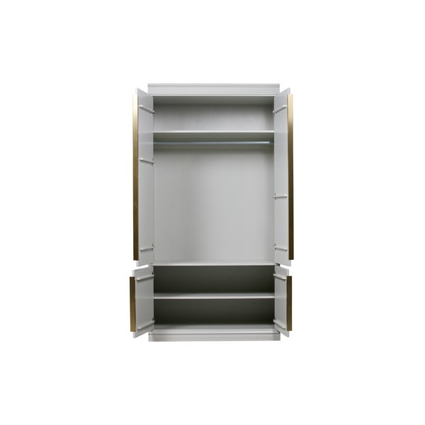 Șifonier gri deschis din lemn de pin 110x215x62 cm Organize – WOOOD-image-3