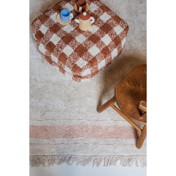 Covor roz/crem lavabil/țesut manual din bumbac 90x130 cm Gastro Rose – Lorena Canals-image-3