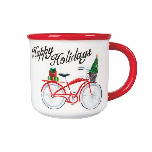 Cană de Crăciun din dolomită VDE Tivoli 1996 Xmas Bike, 480 ml-image-1