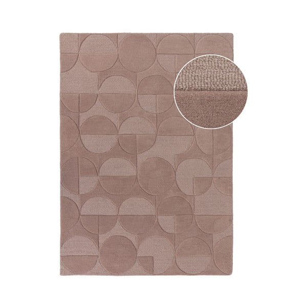 Covor din lână Flair Rugs Gigi, 120x170 cm, roz