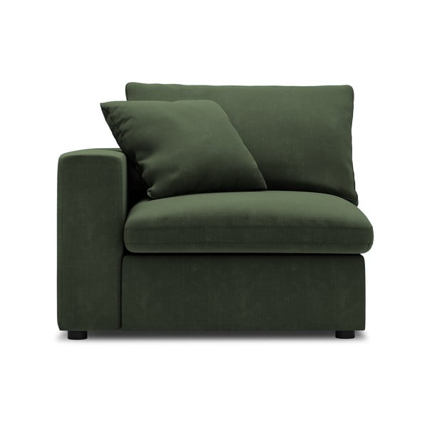 Modul cu tapițerie din catifea pentru canapea colț de stânga Windsor & Co Sofas Galaxy, verde închis
