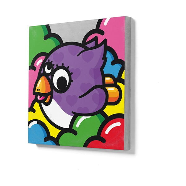 Tablou din beton pentru perete Lyon Béton Volante Violette, 50 x 50 cm-image-1