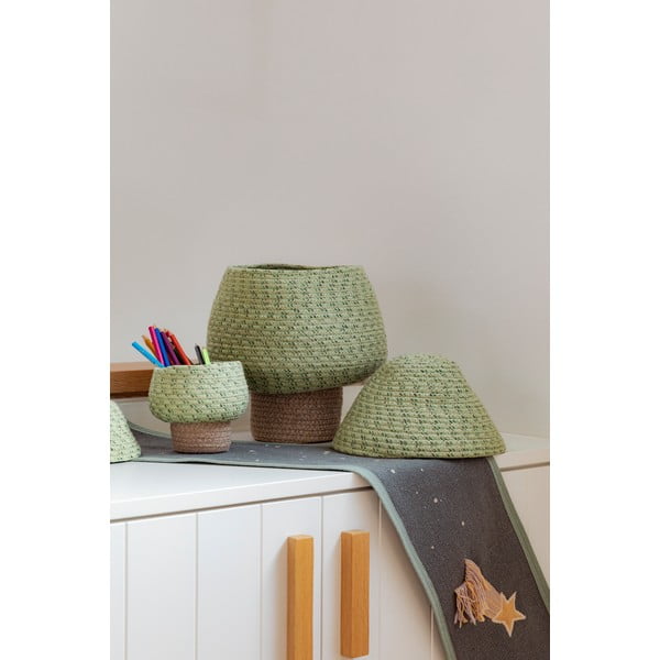 Coș de jucării pentru copii verde din material textil ø 25x36 cm Big Tree – Lorena Canals-image-4
