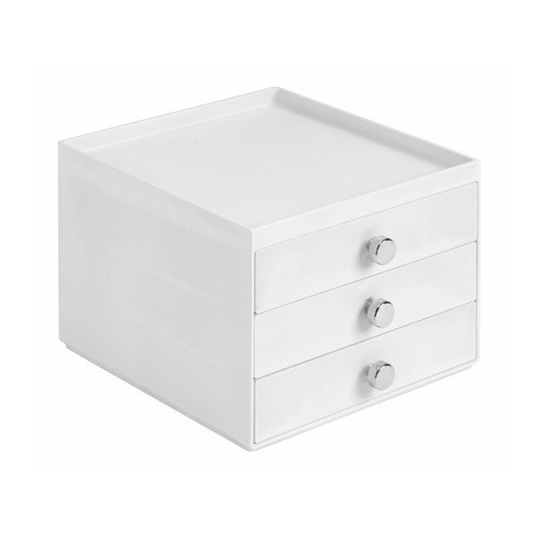 Organizator cu 3 sertare InterDesign Desk, alb-image-3