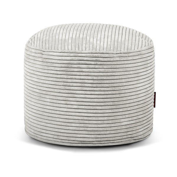 Fotoliu bean bag crem cu tapițerie din catifea reiată Mini – SLOWDOWN