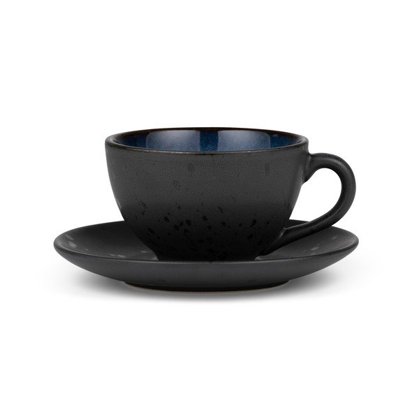 Ceașcă neagră/albastră pentru cappuccino din ceramică 240 ml Gastro Dark Blue/Black – Bitz