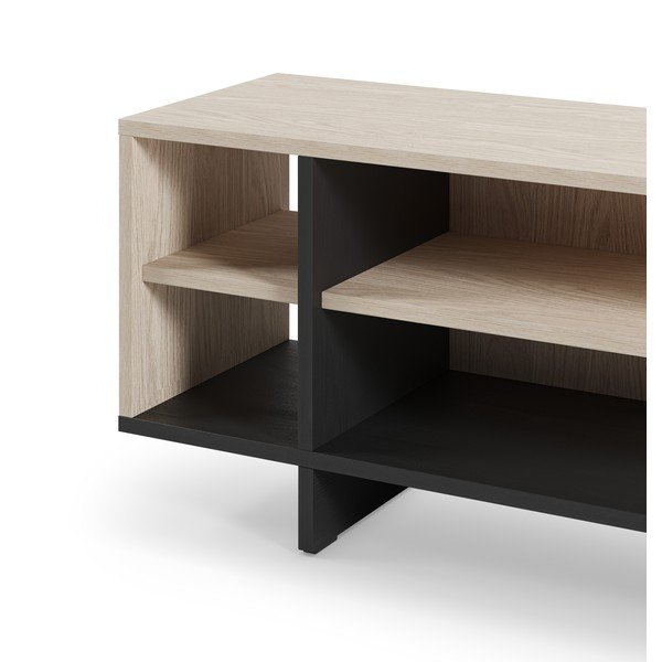 Comodă TV neagră 160x44x36 cm Cequoia – Marckeric-image-4