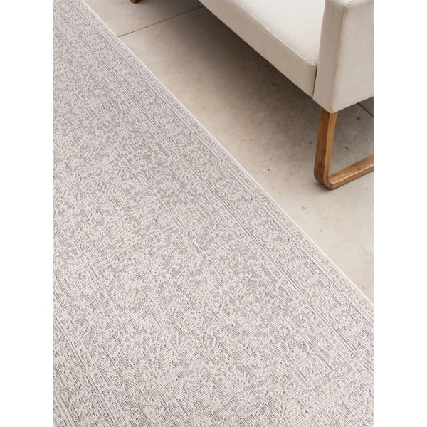 Covor tip traversă pentru interior și exterior gri/fildeș 80x250 cm Duet Kona – NORTHRUGS-image-3