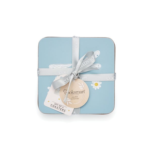 Coasters albastru-deschis/gri-deschis 4 buc. din plută English Meadow – Cooksmart ®-image-1