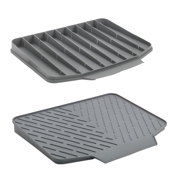 Scurgător de vase gri din plastic 40x33 cm Gravity – Metaltex-image-4