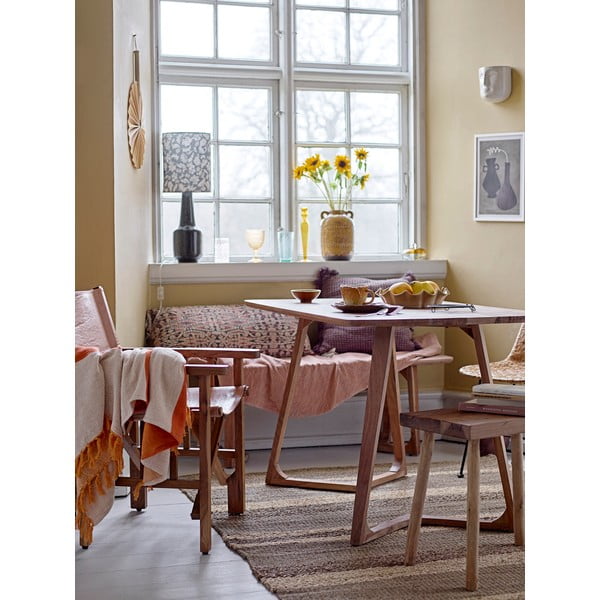 Veioză verde cu abajur textil (înălțime 62 cm) Olefine – Bloomingville-image-1